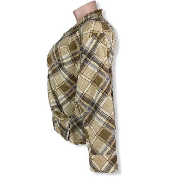 Lauren Ralph Lauren Riatana Plaid Surplice Blouse - Picture 5 of 13